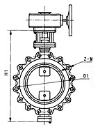 MB美标蝶阀尺寸图