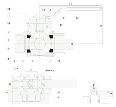 不锈钢阀门尺寸图
