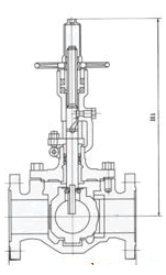 QGD47Y轨道球阀尺寸图