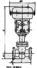 气动薄膜调节阀尺寸图