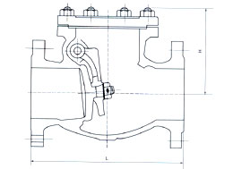 旋启式止回阀尺寸图