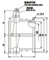HH46微阻缓闭蝶式止回阀尺寸图