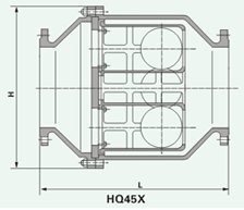 HQ45X微阻球形止回阀尺寸图